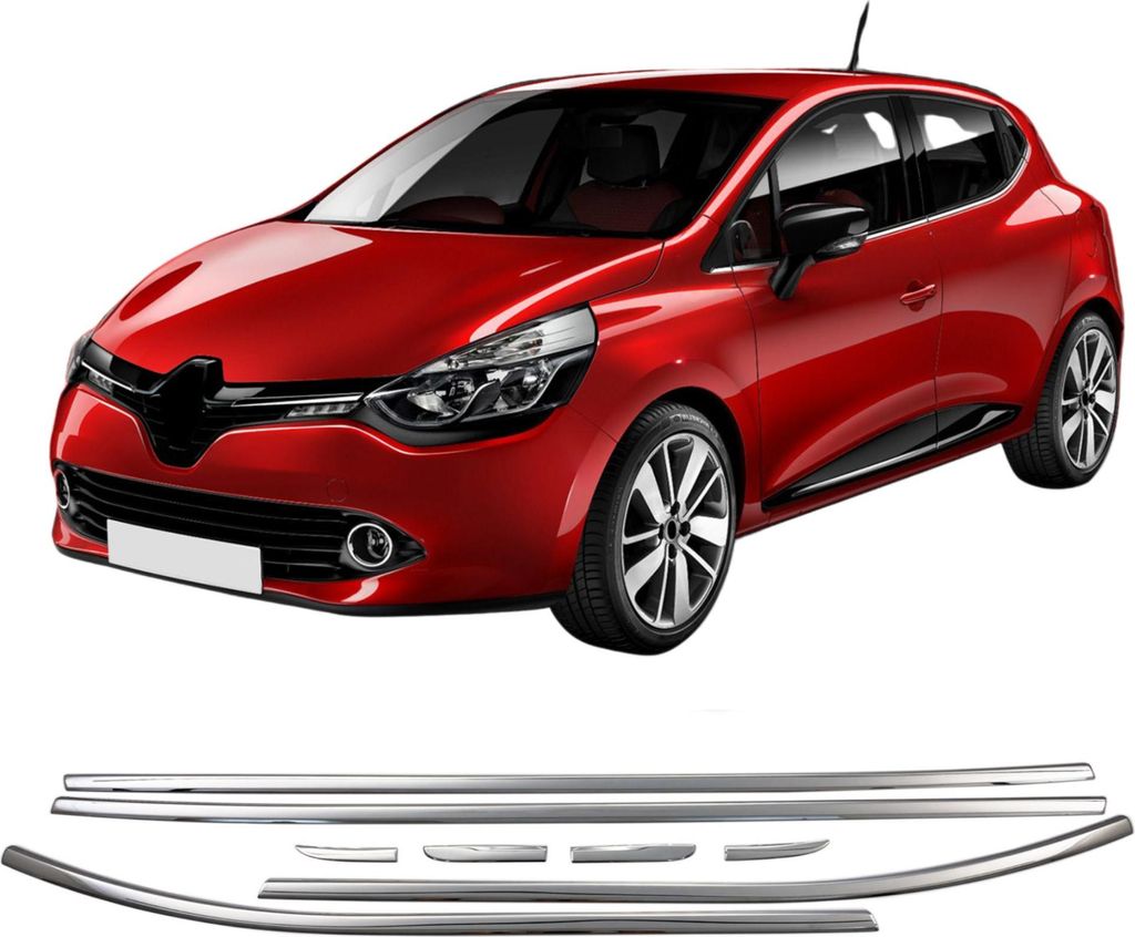 Seitenfensterleisten Edelstahl Chrom Renault Clio 4 HB 2012-