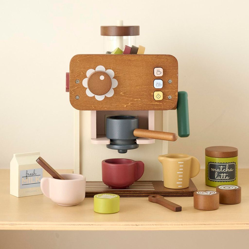 Petite Amélie Kaffeemaschine aus Holz Noyer Produktbild 