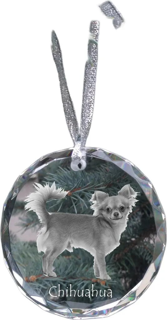 Bloc de cristal gravé Chihuahua - Décoration personnalisée Art-Dog