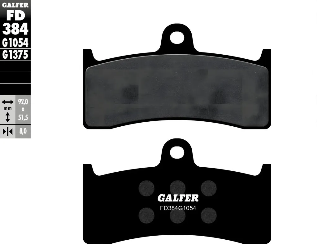 Plaquettes de frein MV Agusta F4 750 Galfer FD384G1054 : Contrôle et sécurité
