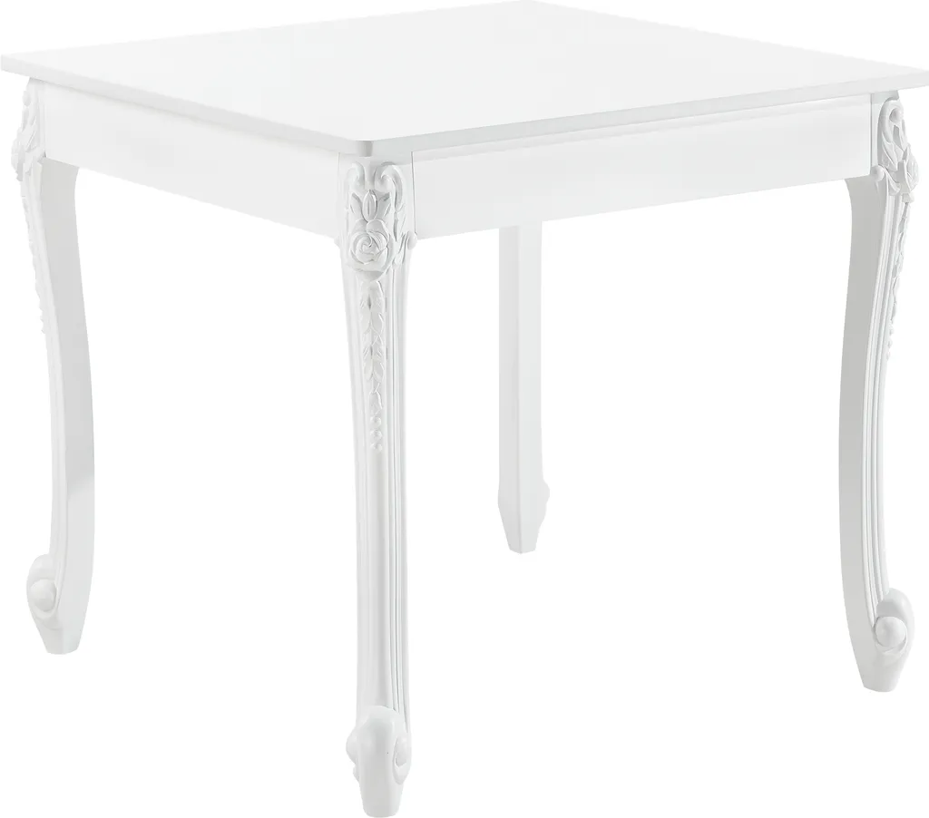 Table à manger compacte blanche en MDF : la solution pour petit séjour