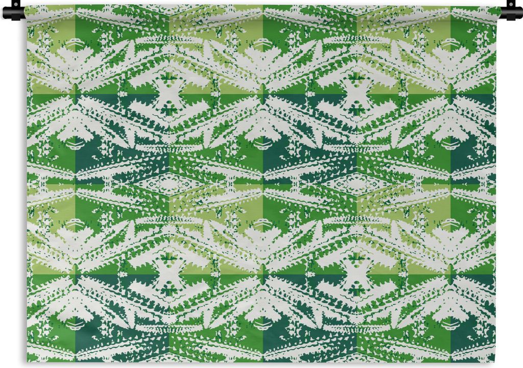 MuchoWow Wandteppich Wandbehang Kaktus - Pflanzen - Muster 120x90 cm Tapisserie Dekoration Wandtuch - Wohnen - Aufhänger für die Wand