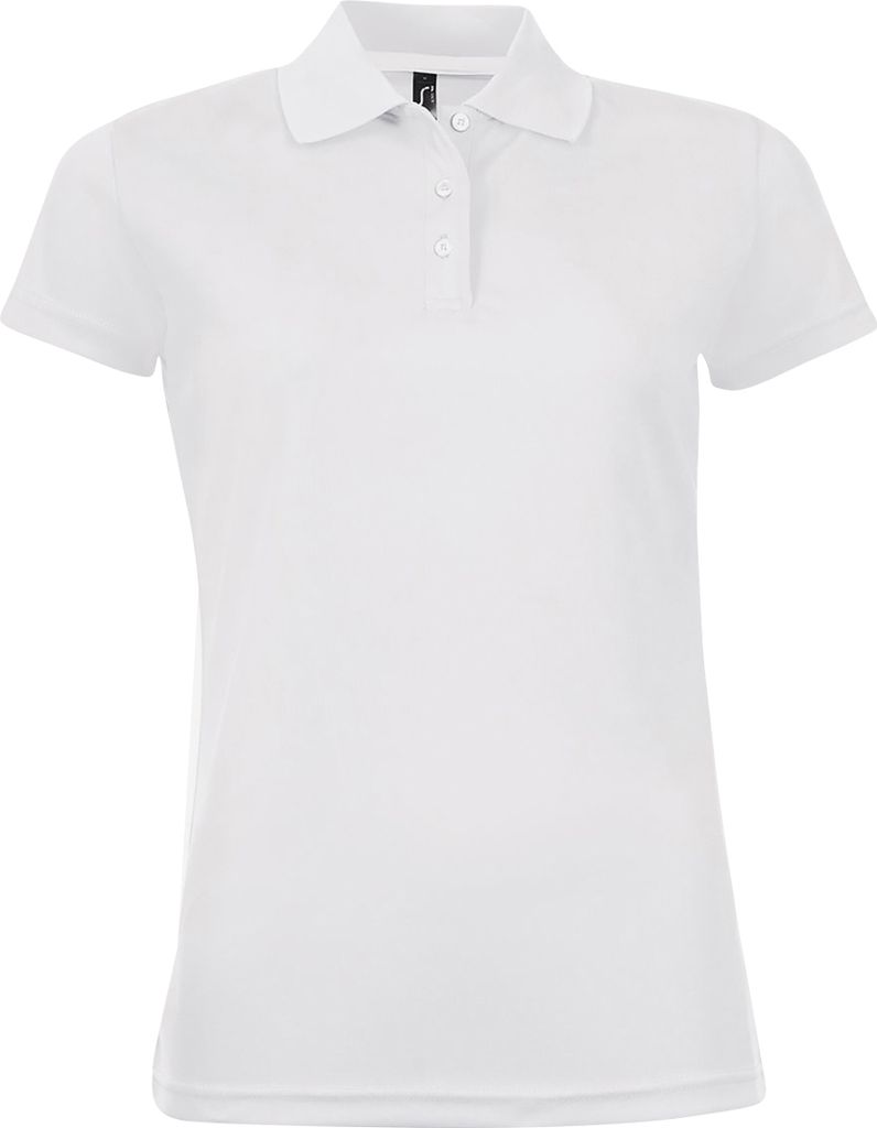 SOLS Damen Performer Pique Polo-Shirt, Kurzarm PC2161 (2XL) (Weiß)