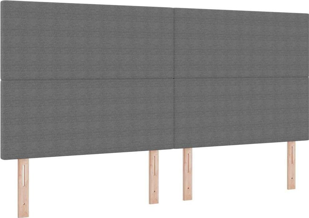 vidaXL Kopfteil Hellgrau 200 cm Cordstoff