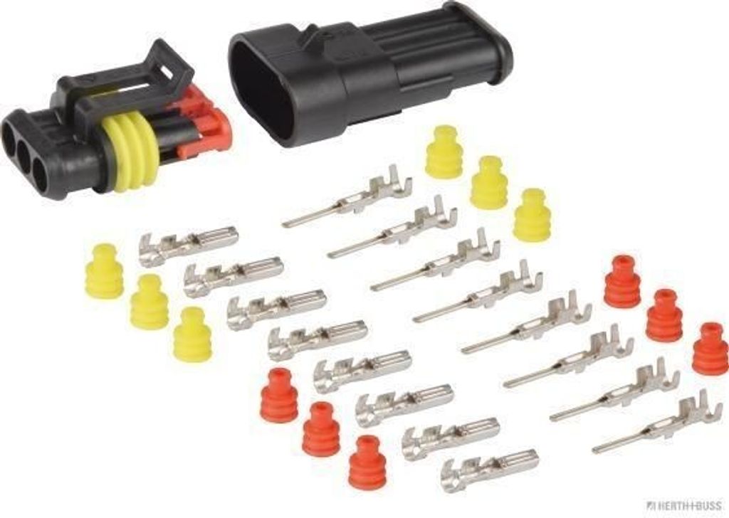 HERTH+BUSS ELPARTS Steckgehäusesatz 50390827 7,8mm MVQ (Silikon-Kautschuk) Blisterpack
