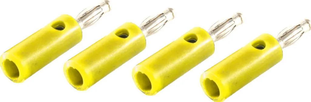 shiverpeaks BS56200-4Y Fiche Banane Jaune 4mm pour Câble Enceinte Hi-Fi