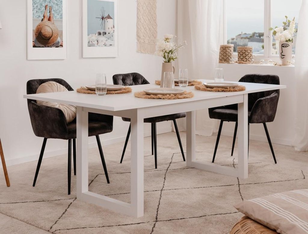 Esstisch Denver | Ausziehtisch | weiß | 160(200) x 90 Produktbild 