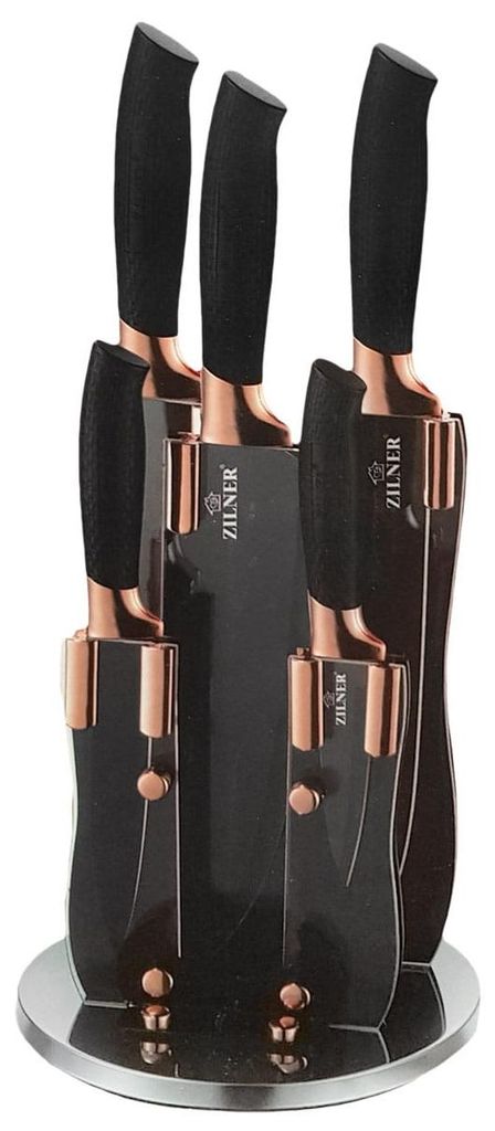 ZILNER Rosegold ZL-5118 6-teiliges beschichtetes Messerset