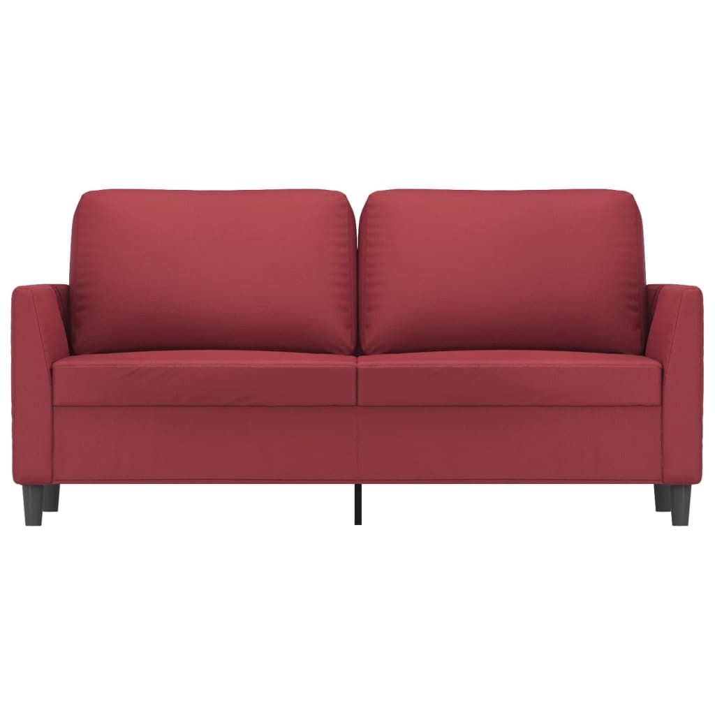 "Winterschlussverkauf " 2-Sitzer-Sofa - CLORIS - Couchgarnitur - Sofa Set Sitzmöbel - Weinrot 140 cm Kunstleder - 160 x 77 x 80 cm - NeuMöbel9582844