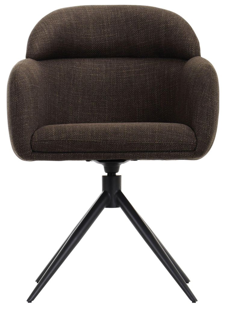 MASSIVMOEBEL24 Polsterstuhl 63x64x87 Webstoff dunkelbraun Produktbild 