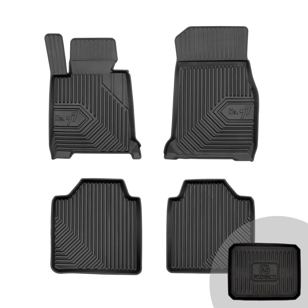 FROGUM No.77 Gummimatten Ganzjahresset von Auto Fußmatten Autofussmatten für BMW 3er Gran Turismo F34 2013-2021