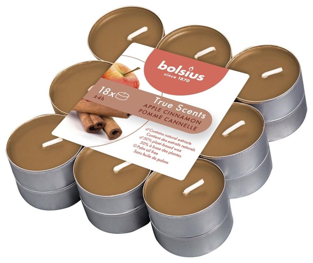 Bolsius Duftteelichter True Scents Apfel Zimt Ø 3,8 cm, Produktbild 