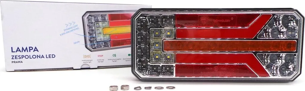 Lampe combinée à LED direction dynamique L+R 12-24V pour remorque - 9