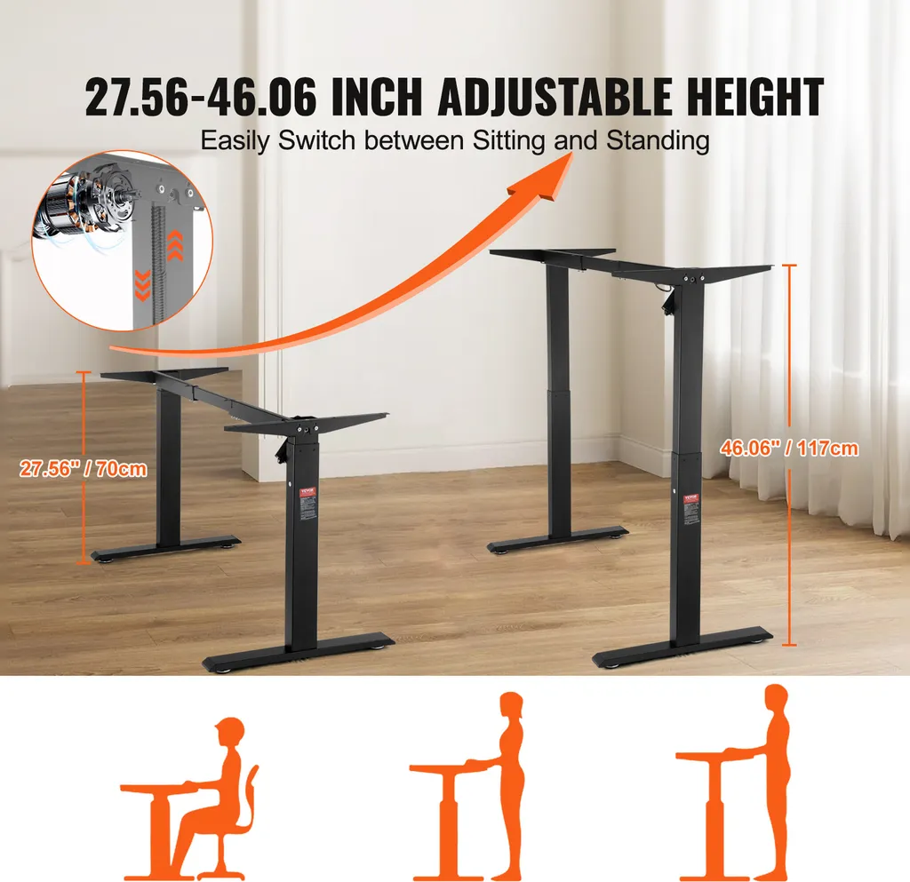 Telaio VEVOR per Scrivania Stand-up - Crea il tuo Ufficio Ergonomico - 4