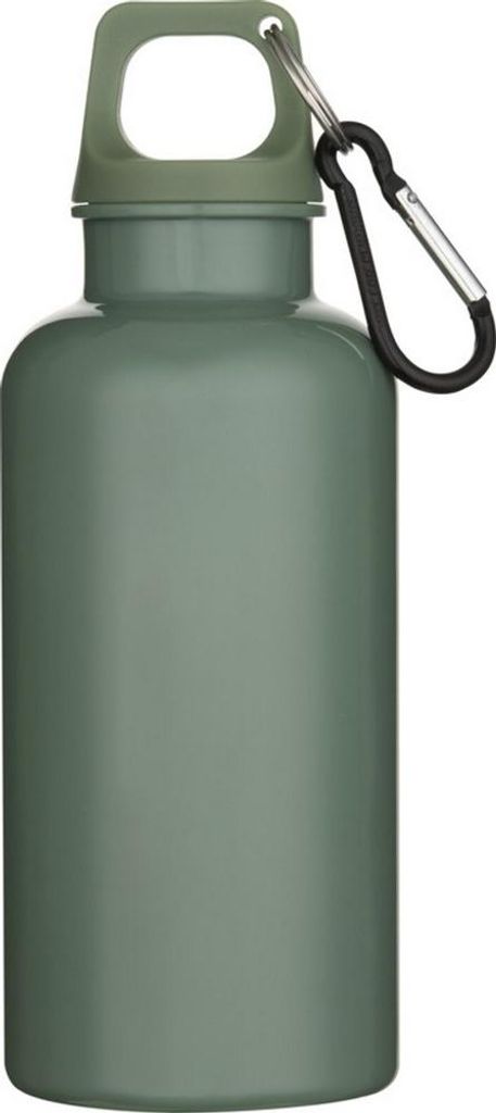 Floso - "Oregon" Wasserflasche, unifarben, Recycelter Kunststoff, Karabinerverschluss, 400ml PF4986 (Einheitsgröße) (Heidekraut-Grün)