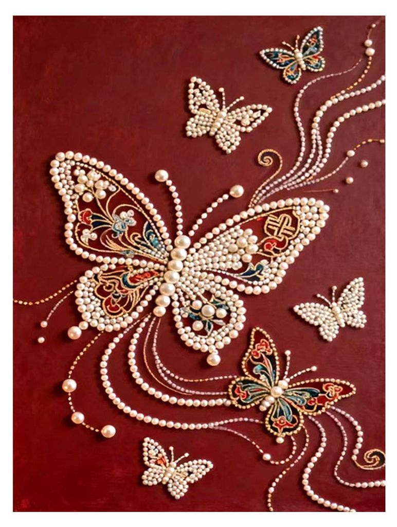 Chinesisches Pferdejahr-Malset mit Kunstperlen, DIY 3D-Wandkunst zum Mondneujahr, Tierkreiszeichen-Pferd-Bastelset für Zuhause, Frühlingsfestgesc...