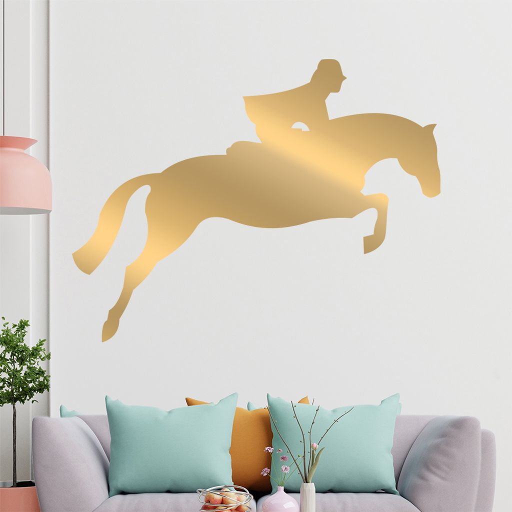 KIWISTAR Reiter Pferd - Pferdesport Wettkampf Wandtattoo in 6 Größen - Wandaufkleber Wall Sticker - Dekoration, Küche, Wohnzimmer, Schlafzimmer,...