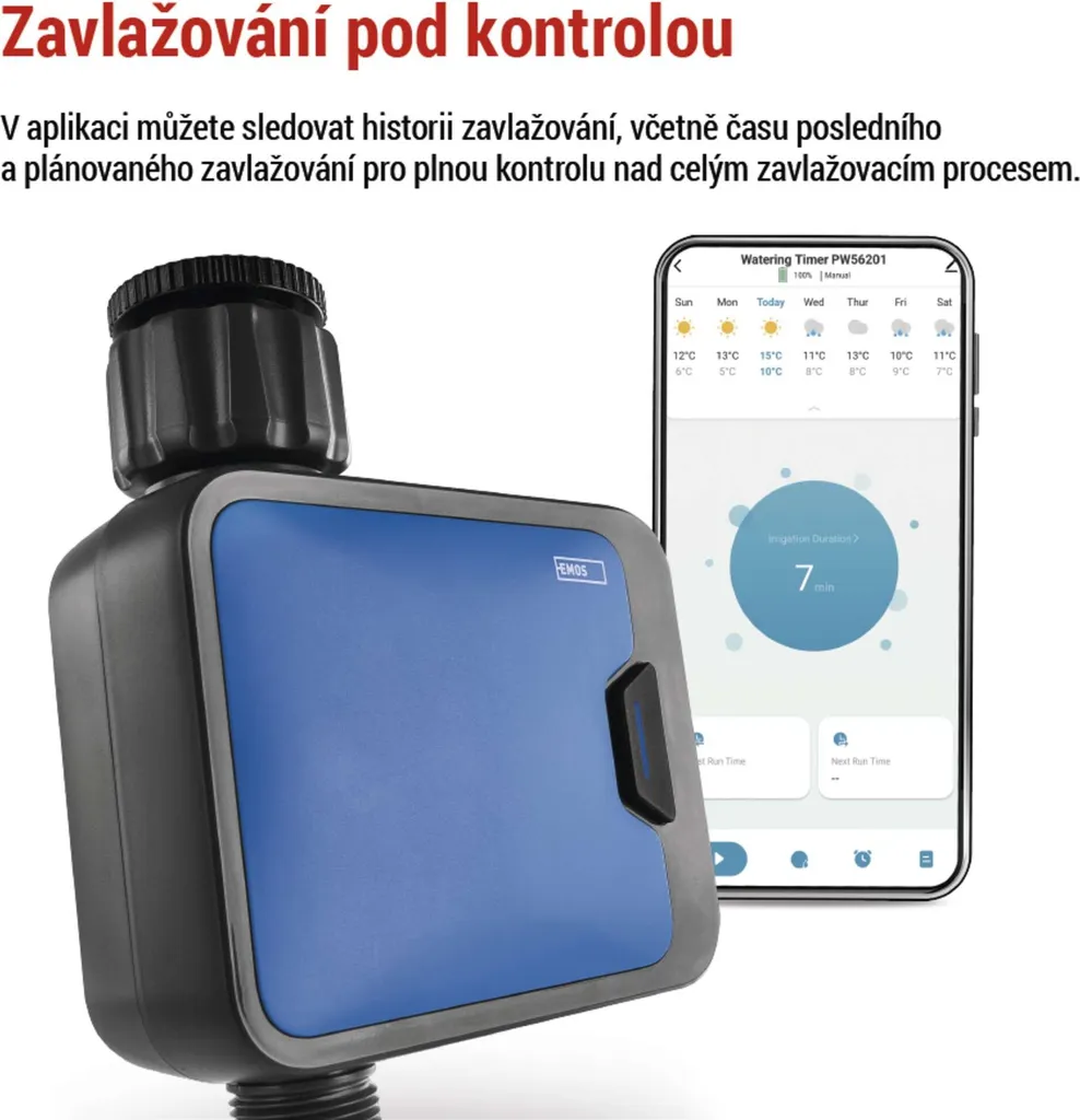 Programmateur d'arrosage sans fil 8 bar à haute pression EMOS ZigBee