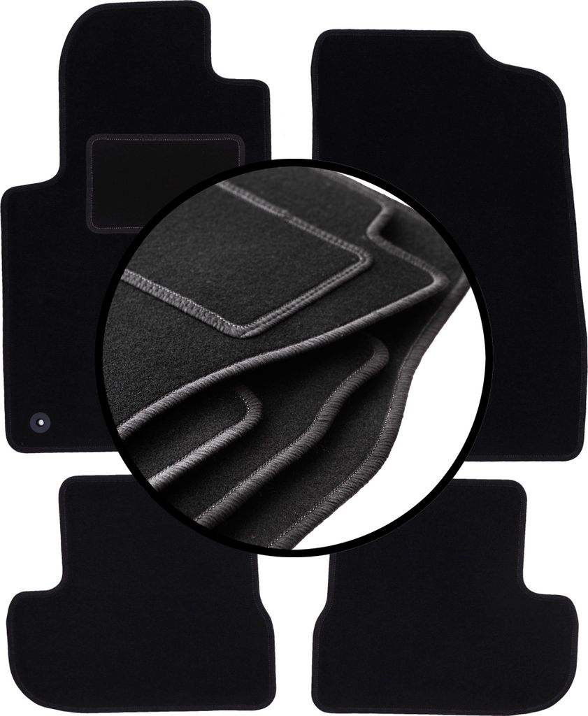 Komplettset Veloursmatten für: Peugeot 207CC Coupé, Cabrio (2006-2012)