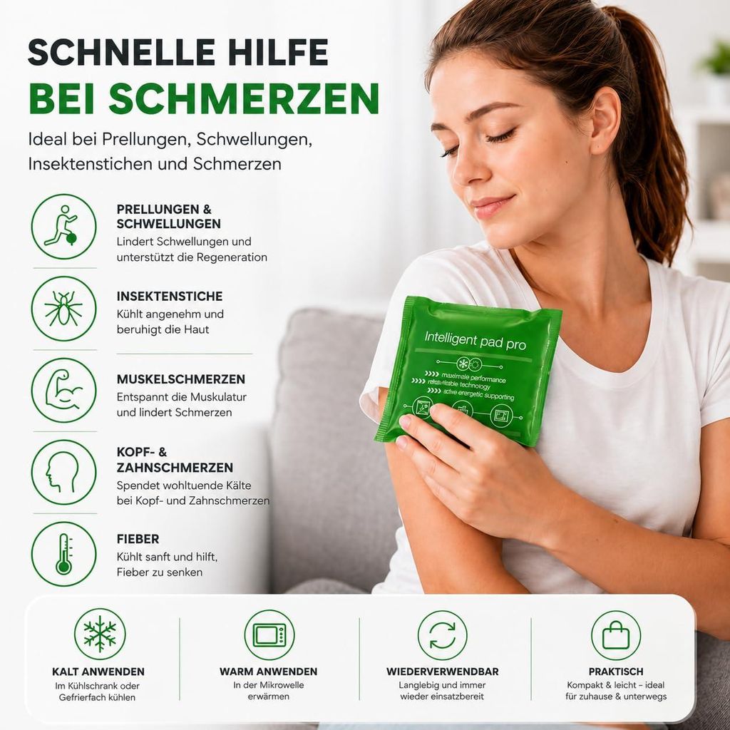 3er Set Kühlpacks Kühlpads - GERMANY - 15x15 cm