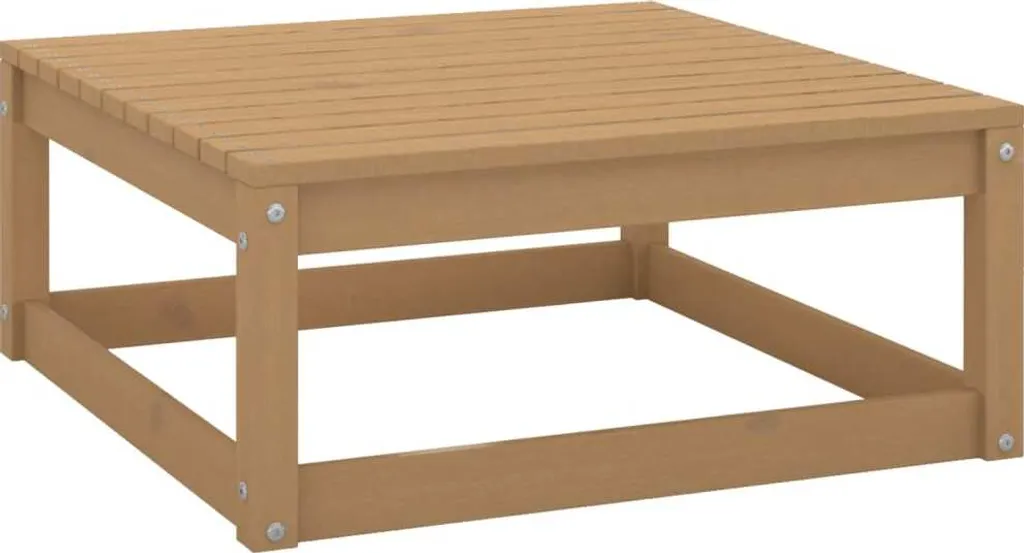Sgabello Esterno 70x70x30 cm Legno Pino Massiccio Marrone Miele vidaXL - 2