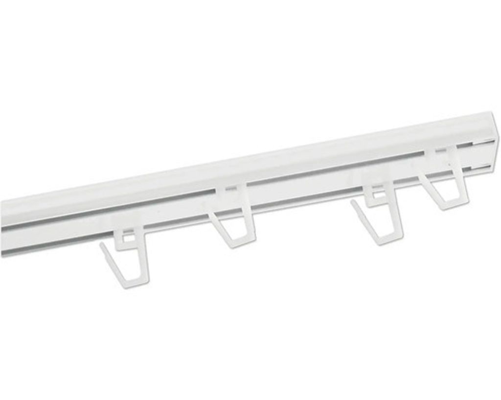 Záclonová kolejnička Alu bílá 1- nebo 2-drážková III 150 cm Obrázek produktu 