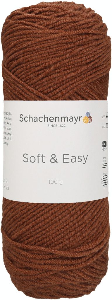 Schachenmayr Soft & Easy, 100g Ziegel Handstrickgarne Produktbild 