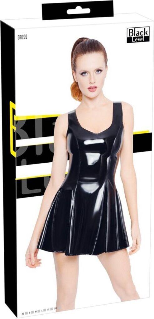 Black Level - Lackkleid - Mini-Kleid mit tiefem Ausschnitt