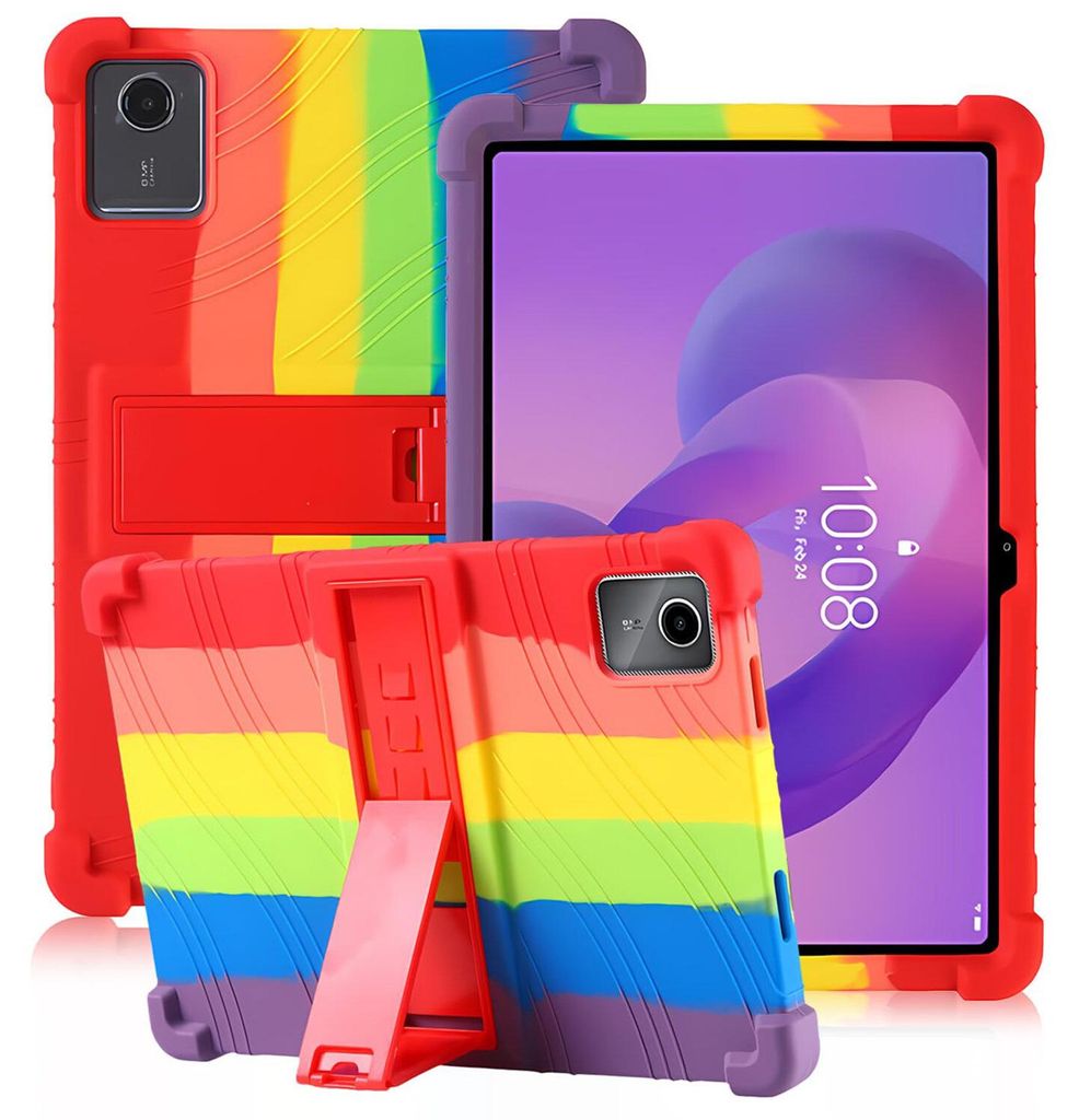 Tablet Hülle für Lenovo Idea Tab 11" 2025 /Tab K11 Gen 2, Stoßfeste Weiches Silikon Schutzhülle mit Standfunktion Bunt