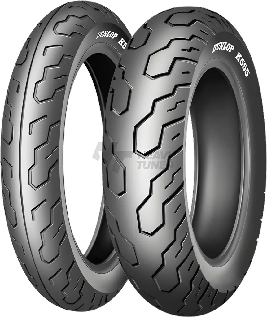 Dunlop K555 120/80-17 61V TL Pneu Avant à Grande Longévité Kilométrique