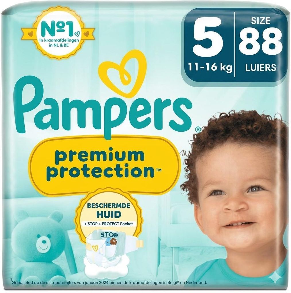 Pampers Premium Protection Größe 5 - 88 Windeln (4x22) Produktbild 