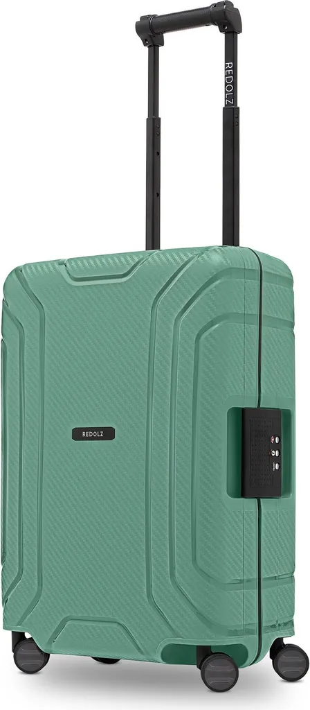Valise de cabine rigide à 4 roues REDOLZ 55cm vert menthe Essentials 15