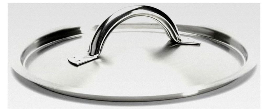 Deckel aus satiniertem Edelstahl - 18 cm - Silber