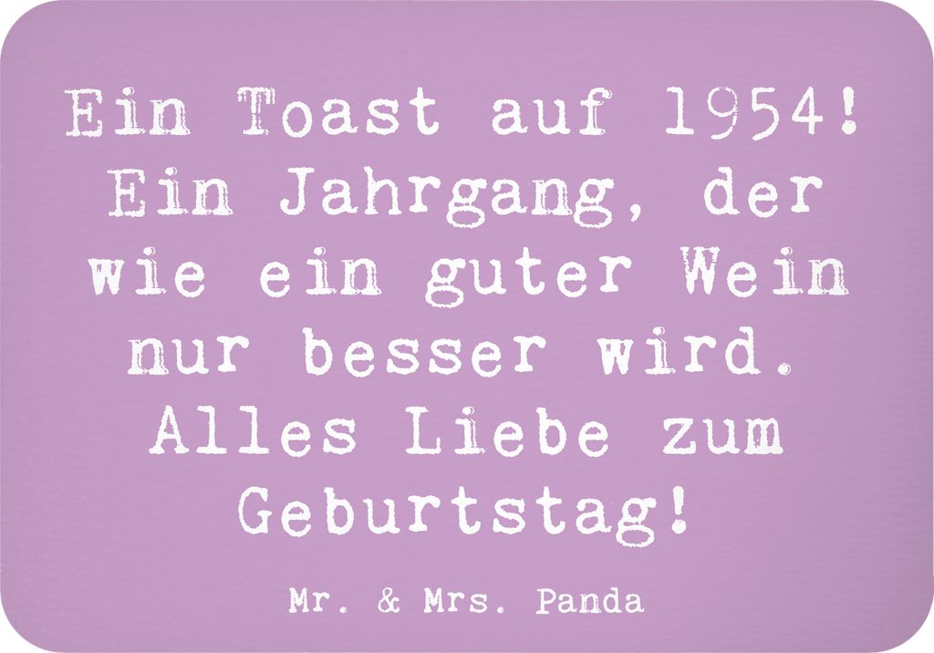 Mr. & Mrs. Panda magnet Spruch 1954 Geburtstag - Lavendeltraum - Geschenk, besondere Anlässe, Pinnwandmagnet, Nostalgie, Kühlschrankmagnet, Jahrg...