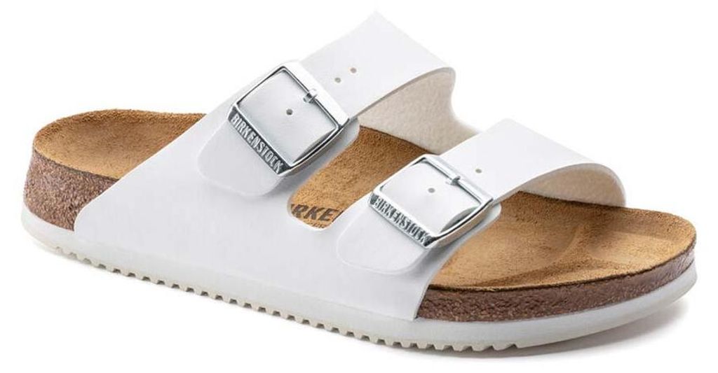 Sandalia uni Birkenstock Arizona SL BF, color blanco, talla Imagen del producto 