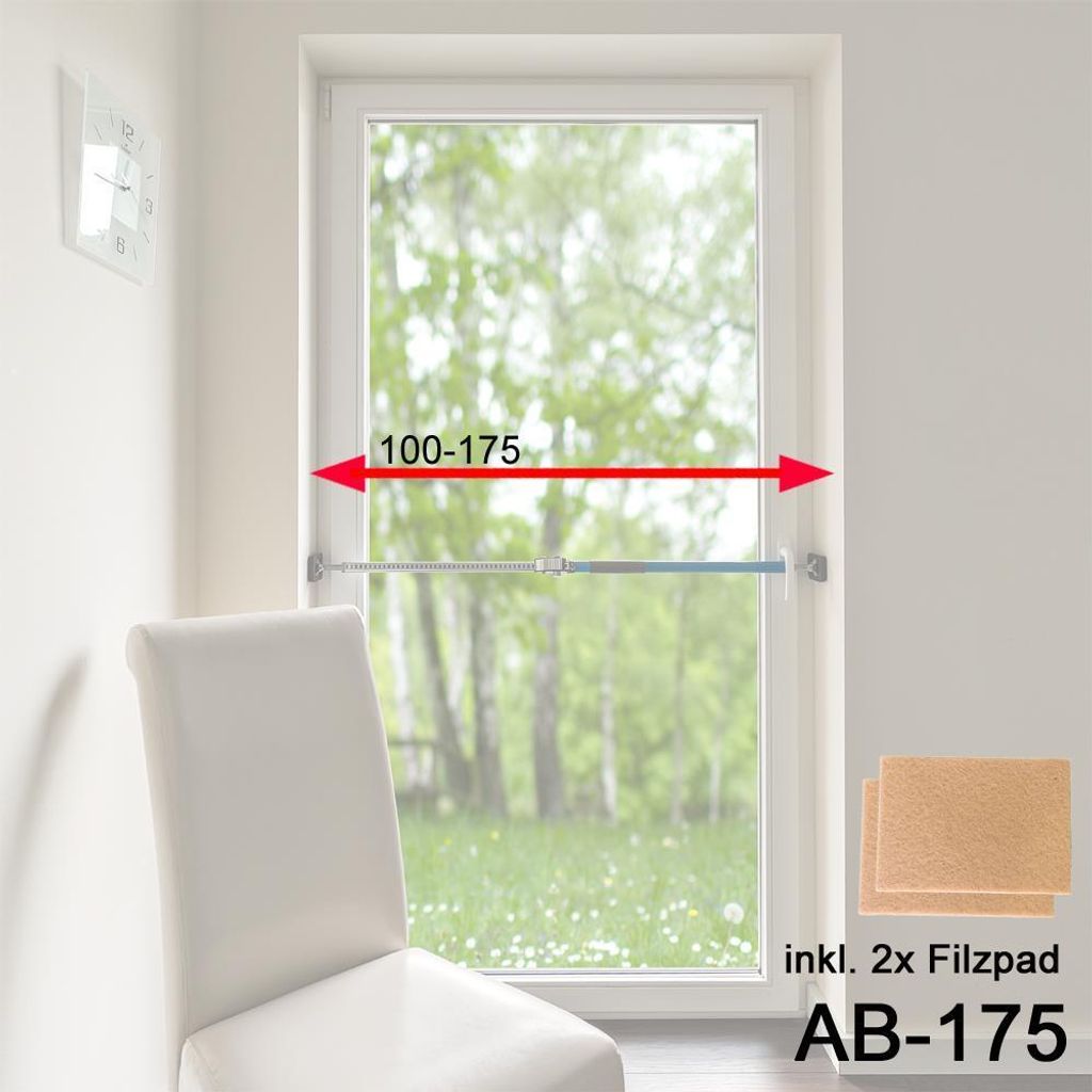 Sicherungsstange 101 - 175 cm (blau) AB-175 inkl. Pads Produktbild 