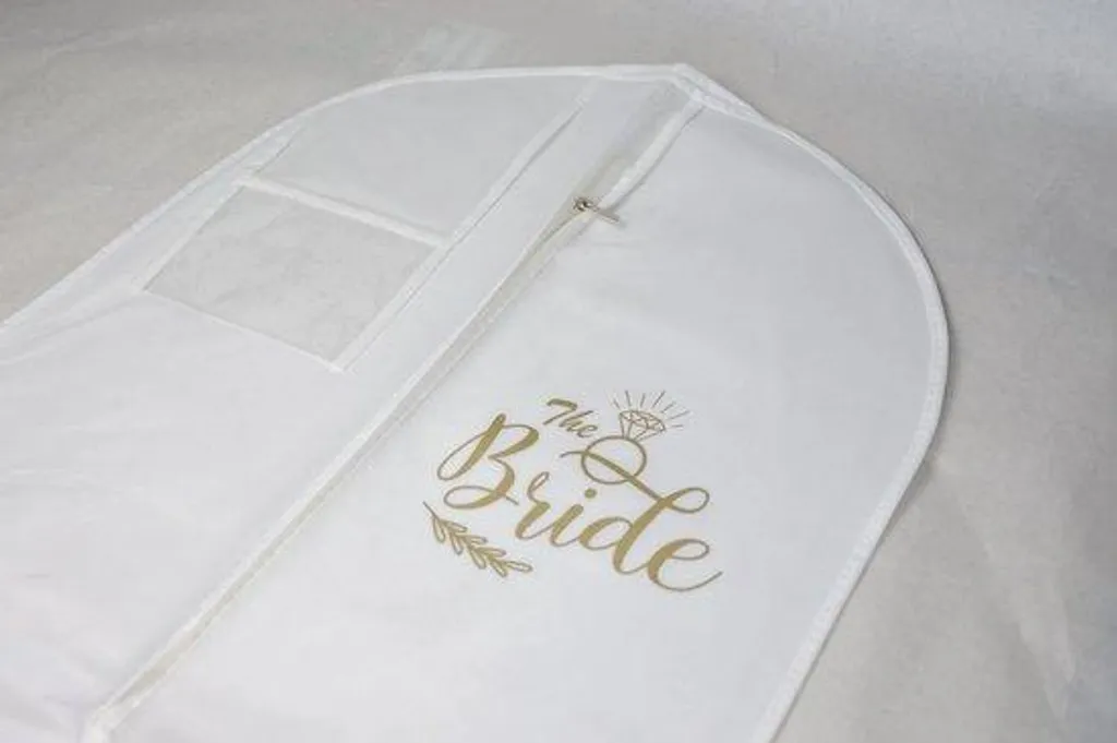 Protège-jupe pour robe de mariée blanc avec fermeture éclair - Femme