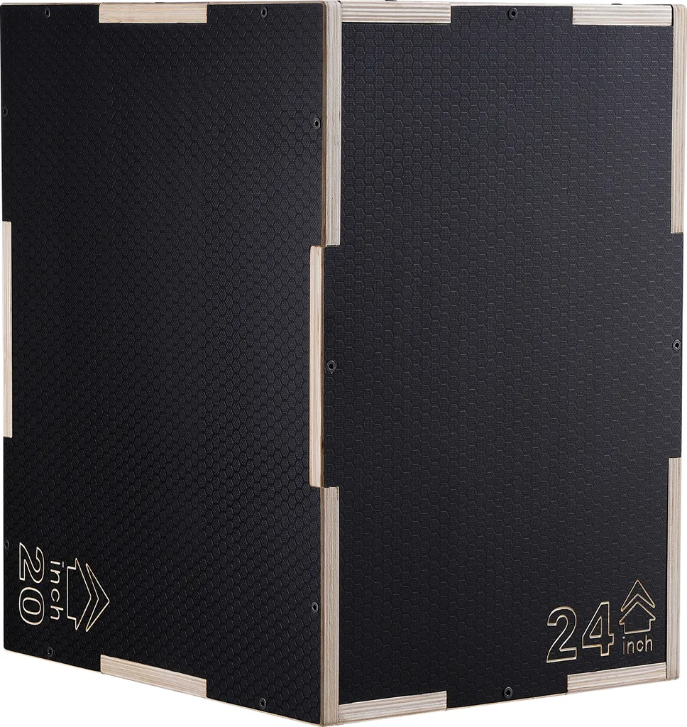 Plateforme de saut Plyo Box 3-en-1 en bois antidérapante pour fitness