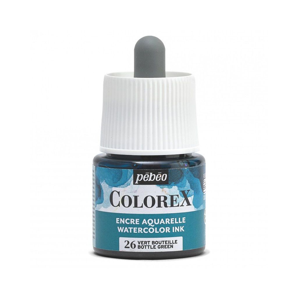 Pebeo Colorex Aquarelltinte, 45 ml, Flaschengrün