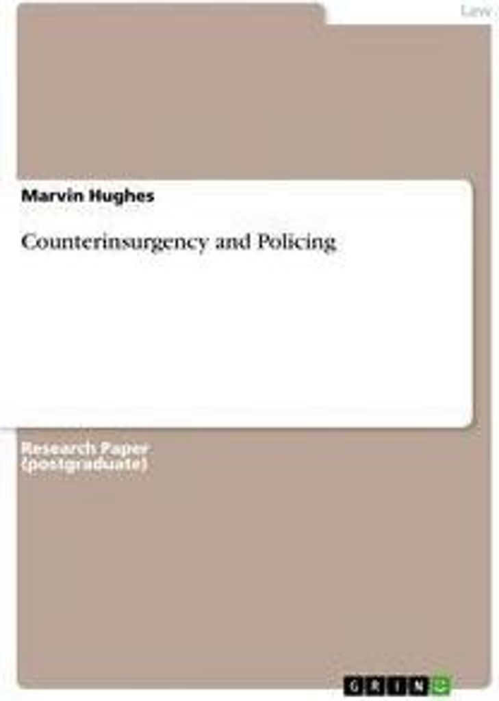 Counterinsurgency and Policing