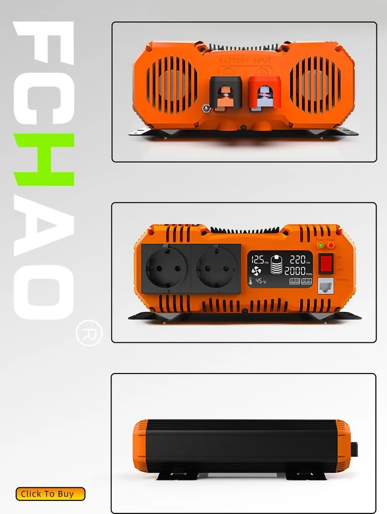 Onduleur Pur Sinus 3000W 24V avec Écran LCD et Télécommande Déportée