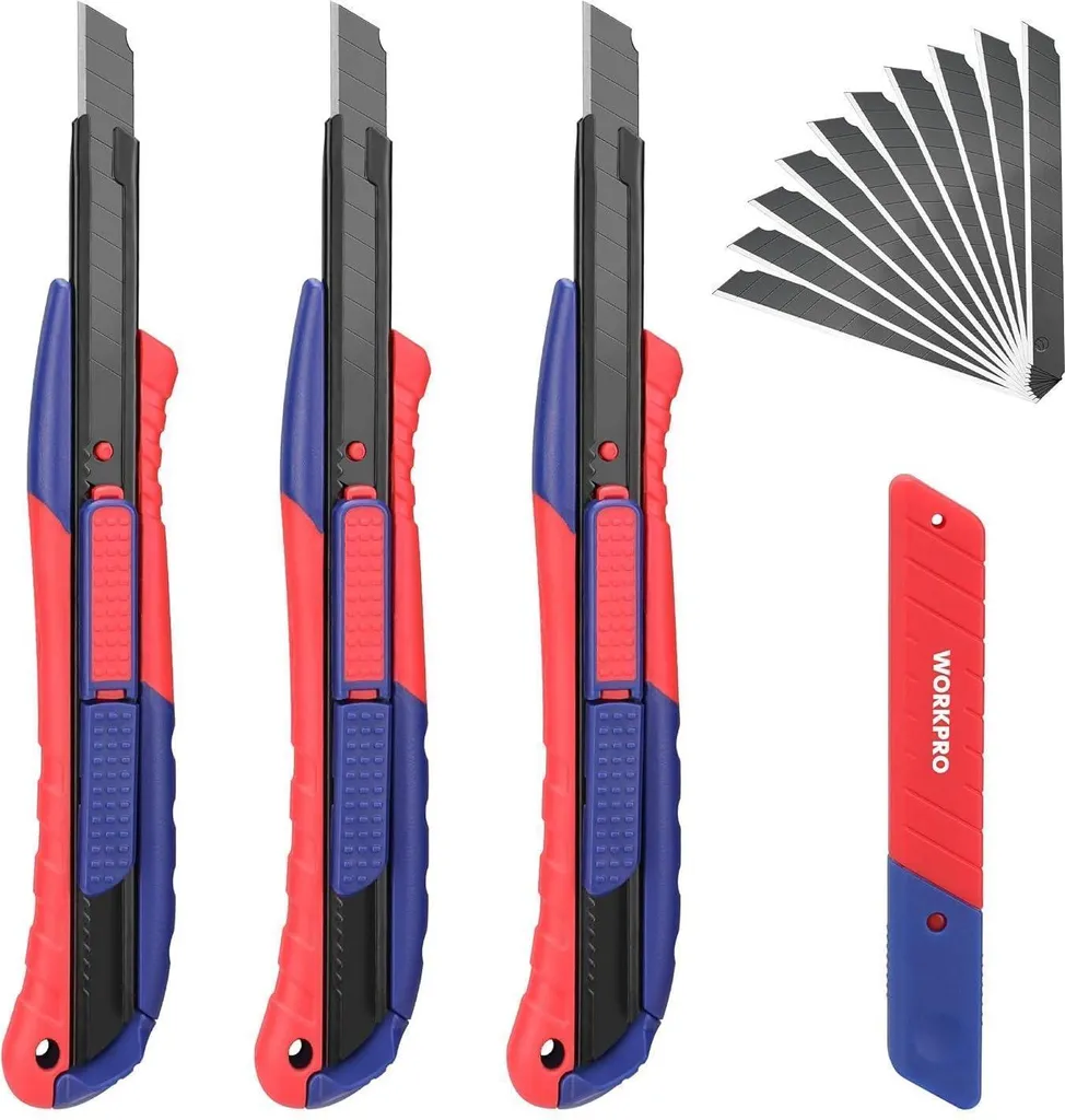 Kit cutter 9mm pour bricolage et emballage avec 10 lames de rechange SK5