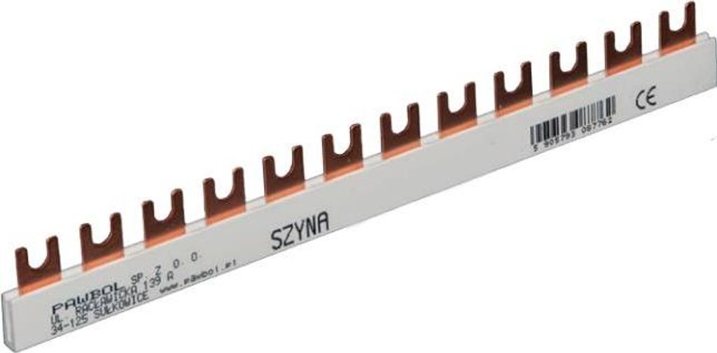 Phasenschiene 1x10mm² 12-Module Sammelschiene Kammschiene Hutschiene