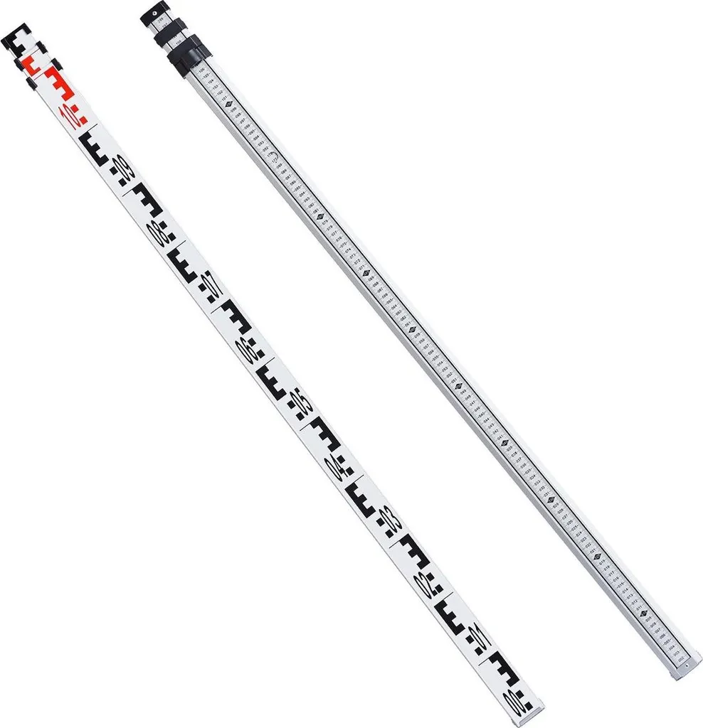 Asta di misurazione telescopica metrica 3M CM/MM con livella a bolla e custodia