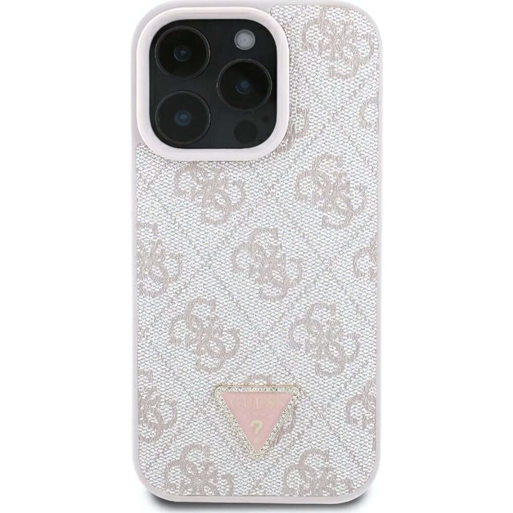 GUESS Custodia iPhone 16 Pro Strass Triangolo Logo Custodia Immagine del prodotto 