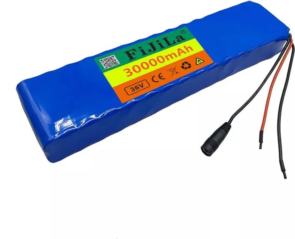 Batterie Vélo 36V 30000mAh – Li-Ion 10S3P Avec BMS Et Chargeur 42V 2A Pour Scooter Électrique