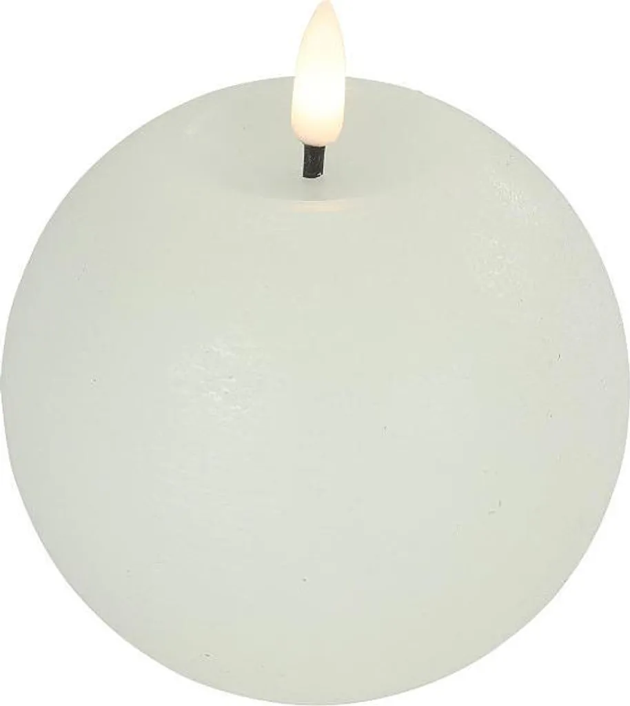 Candela a sfera LED Countryfield - candela di cera d'atmosfera con luce bianca calda