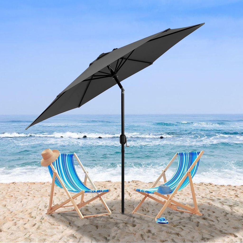 Menz Strandschirm 3-in-1 Set Türkis - 180 Cm Mit UV-Schutz 80+ | Windfester Sonnenschirm