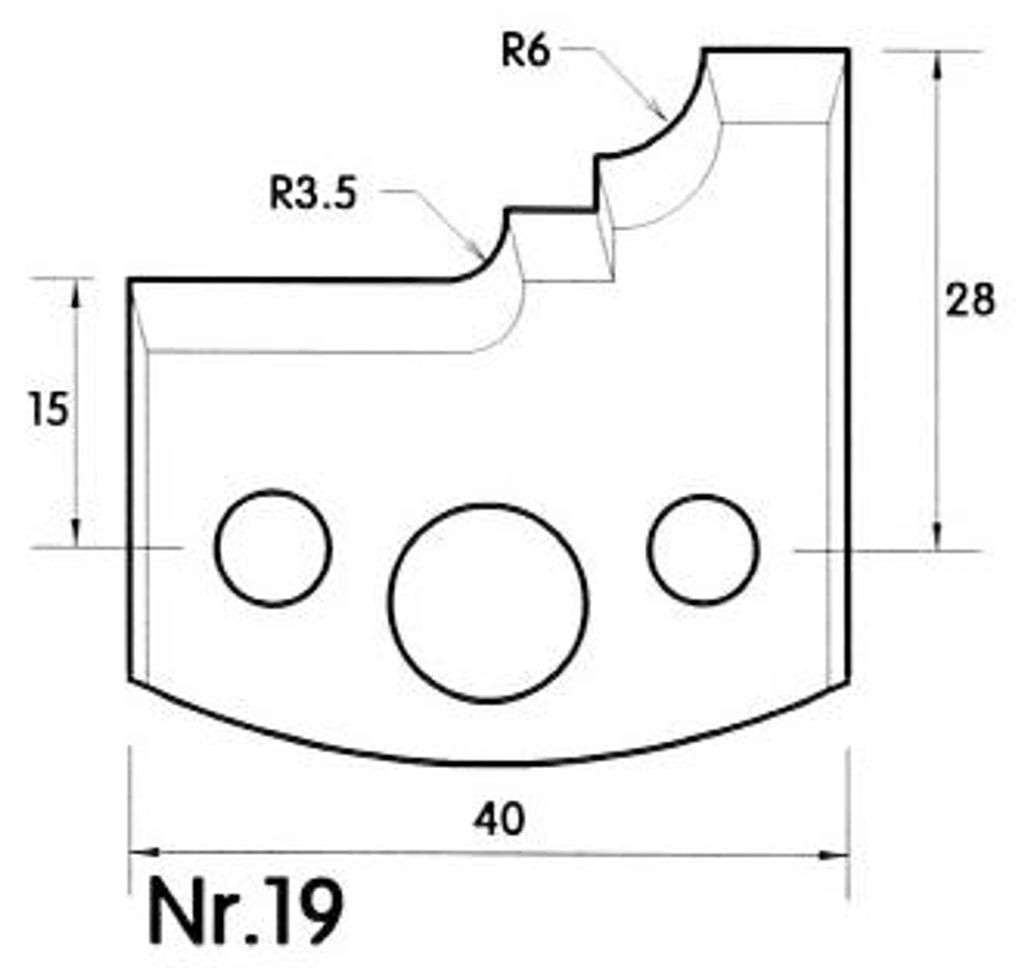 BRÜCK UNI-Profilmesser Nr. 19 HSS | 36319