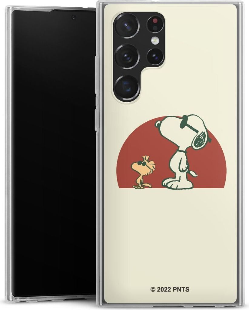 DeinDesign Handyhülle für Samsung Galaxy S22 Ultra Silikon Hülle Case Smartphone Schutzhülle Offizielles Lizenzprodukt Snoopy Kindheit